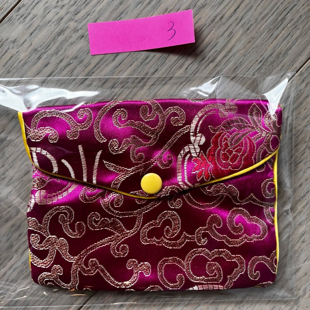 **NEW** - #3 MINI EMBROIDERED ZIPPERED POUCH